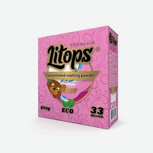 LITOPS Стиральный порошок с кондиционером автомат Premium ECO для детского белья, 33 стирки