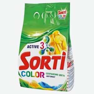 Порошок стиральный SORTI® Колор актив, 2,4кг