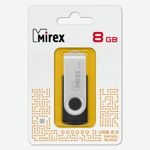 Флешка Swivel USB 2.0 13600-FMURUS08 8Gb Черная Mirex