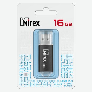 Флешка Unit USB 2.0 13600-FMUUND16 16Gb Черная Mirex