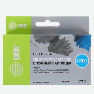 Картридж струйный CS-CB323N голубой для №178XL HP PhotoSmart B8553/C5383/C6383/D5463 (14,6) Cactus