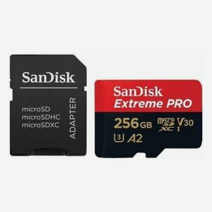 Карта памяти Sandisk Extreme Pro microsdxc 256GB + SD Adapter SDSQXCD-256G-GN6MA