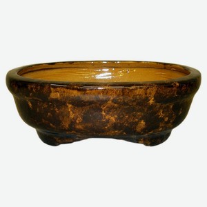 Горшок Бонсай керамический коричневый Ø8х25 см