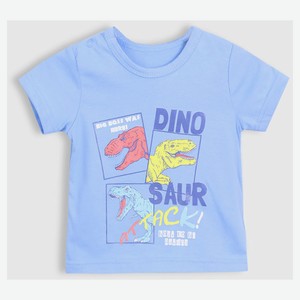 Футболка для мальчика «Котмаркот» Dinosaur голубая