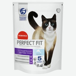 Сухой корм для кошек PERFECT FIT Здоровье почек с лососем, 650 г