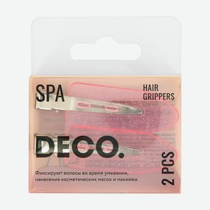 Набор заколок для волос DECO. для умывания и макияжа 2 шт (pink)