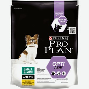 Purina Pro Plan для взрослых собак старше 9 лет мелких и карликовых пород, с высоким содержанием курицы (700 г)