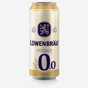 Пиво безалкогольное Lowenbrau Wheat фильтрованное 0,5%, 450 мл