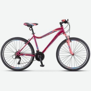 Велосипед STELS Miss-5000 V K010 (2022), горный (взрослый), рама 18 , колеса 26 , вишневый/розовый, 17.1кг [lu089247]
