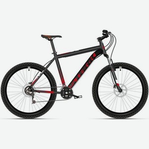 Велосипед STARK Indy 27.1 D (2021), горный (взрослый), рама 20 , колеса 27.5 , черный/красный, 15.9кг [hd00000033]