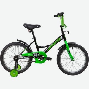 Велосипед NOVATRACK Strike (2020), городской (детский), колеса 18 , черный/зеленый, 11.7кг [183strike.bkg20]