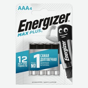 Батарейка алкалиновая Energizer max plus ААА LR03 4шт