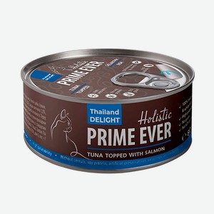 Корм для кошек влажный тунец с лососем желе Prime Ever 80г