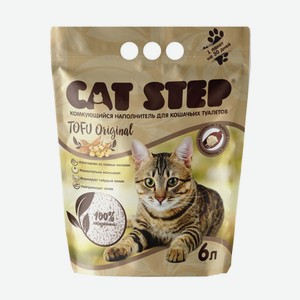 Наполнитель д/кошачьего туалета Cat Step соевый комкующийся Cat Step Tofu Original 6л
