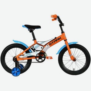 Велосипед STARK Tanuki 16 Boy (2021), городской (детский), колеса 16 , оранжевый/голубой, 10.5кг [hd00000306]