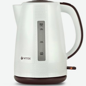 Чайник электрический Vitek VT-7055, 2150Вт, белый и коричневый