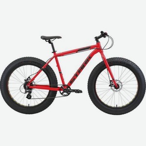 Велосипед STARK Fat 26.2 HD (2021), горный (взрослый), рама 18 , колеса 26 , красный/черный, 15.9кг [hd00000178]