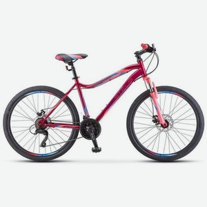 Велосипед STELS Miss-5000 D V020 (2022), горный (взрослый), рама 18 , колеса 26 , вишневый/розовый, 17.4кг [lu089369]