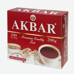 Чай Akbar Mountain Fresh черный (2г х 100шт), 200г Россия