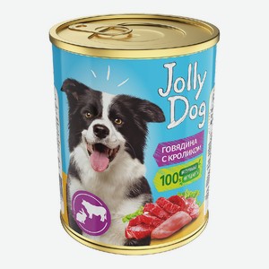 Влажный корм Зоогурман Jolly Dog говядина с кроликом для собак 350 г
