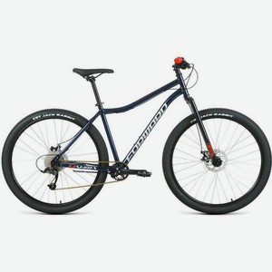 Велосипед FORWARD Sporting 29 X (2021), горный (взрослый), рама 17 , колеса 29 , темно-синий/красный, 13.93кг [rbkw1m198008]