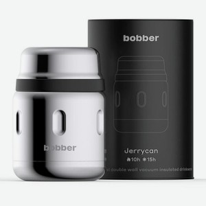 Термос BOBBER Jerrycan-470, 0.47л, серебристый/ черный [jerrycan-470/glossy]