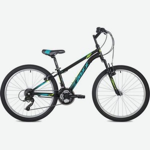 Велосипед FOXX Aztec (2021), горный (подростковый), рама 14 , колеса 24 , черный, 17.8кг [24shv.aztec.14bk2]