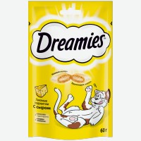 Лакомство Dreamies Подушечки с сыром для взрослых кошек, 60 г