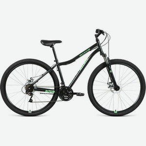 Велосипед ALTAIR MTB HT 29 2.0 disc (2021), горный (взрослый), рама 17 , колеса 29 , черный/ярко-зеленый, 16.5кг [rbkt1mn9q002]