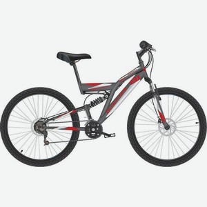 Велосипед BLACK ONE Phantom FS (2022), горный (взрослый), рама 20 , колеса 27.5 , серый/красный, 18.5кг [hq-0005335]