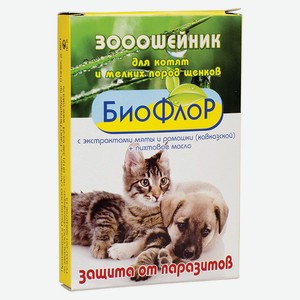 Ошейник для котят и мелких собак «БиоФлор» против блох в ассортименте, 30 см