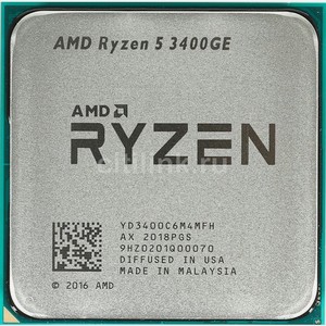 Процессор AMD Ryzen 5 3400GE, SocketAM4, OEM [yd3400c6m4mfh]