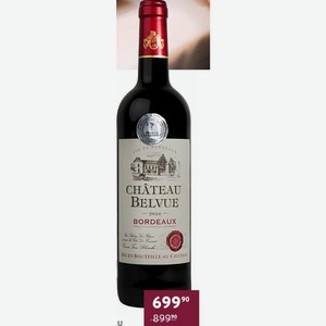 Вино Chateau Belvue Scea Belvue Les Filieres Красное | Сухое | 13% | 0.75 Л Франция, Бордо