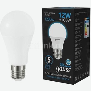 Упаковка ламп LED GAUSS E27, груша, 12Вт, 102502312, 10 шт.