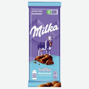 Шоколад МИЛКА БУБЛИС молочный пористый, 0.076кг