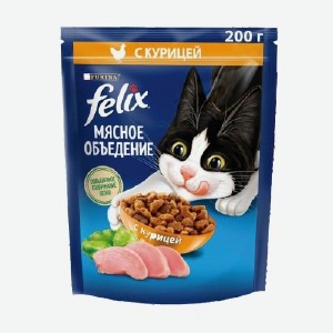 Корм для кошек сухой Пурина Феликс Мясное объедение 200 г