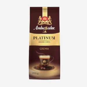 Кофе в зернах Амбассадор Платинум Крема 200 гр