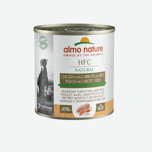 Almo Nature консервы консервы для собак  Курица с морковью и рисом по-домашнему  (280 г)