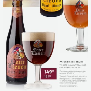 Пиво Pater Lieven Bruin Темное Фильтрованное 6.5% 0.33 Л I Бельгия