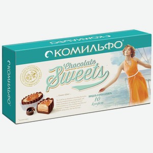 Набор конфет Комильфо шоколадные Миндаль и крем-карамель, 116 г в ...