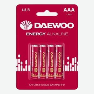 Батарейки Daewoo Energy Alkaline LR03 ААА 4 шт