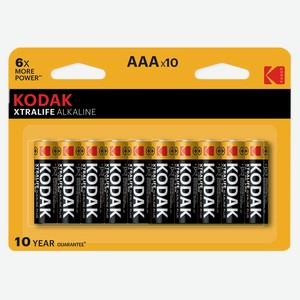 Батарейки Kodak Xtralife Alkaline LR03-8+2BL ААA 10 шт