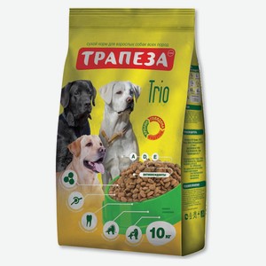 Сухой корм для собак «Трапеза» Трио, 10 кг