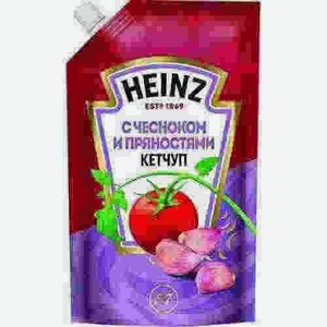 Кетчуп Heinz С Чесноком Пряный 320г Дой-пак