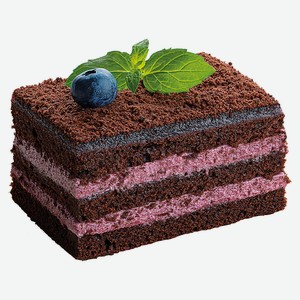 Торт «Русская Нива» бисквитный Шоколадно-черничный, 340 г
