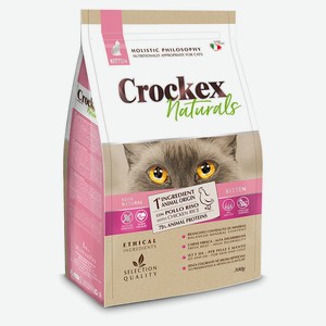 Сухой корм для котят Crockex Wellness курица рис, 300 г