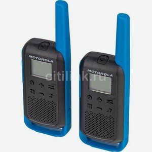 Комплект раций Motorola Talkabout Т62 8кан. до 8км компл.:2шт аккум. синий/черный (MT200)