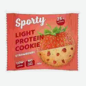 Печенье Sporty Light Protein Клубника 40г