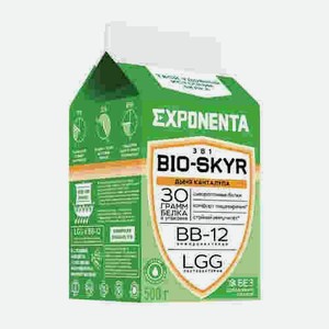 Напиток Кисломолочный Exponenta Bio-skyr Дыня Канталупа 500г.товар Представлен Не Во Всех Магазинах