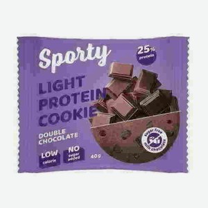 Печенье Sporty Light Protein Двойной Шоколад 40г